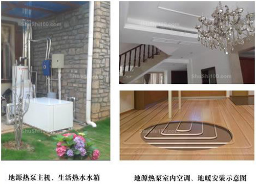 地源熱泵主機、室內(nèi)空調(diào)安裝示意圖 地源熱泵主機、室內(nèi)空調(diào)安裝示意圖